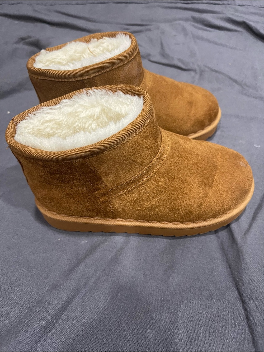 Kids Cozy Faux-Shearling Boots - Tan